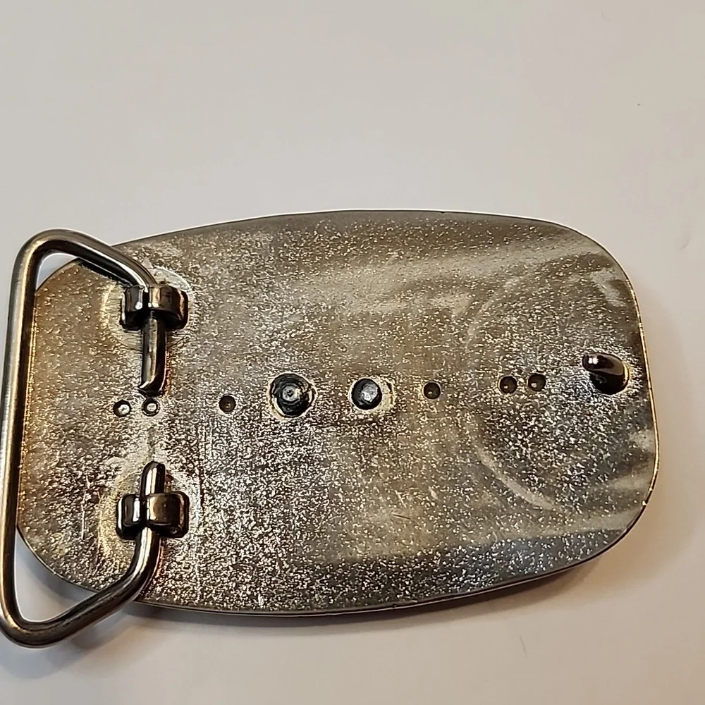 Silver Western Longhorn Belt Buckle - Men Accessories HOOK 'EM HORNS TEXAS 3D